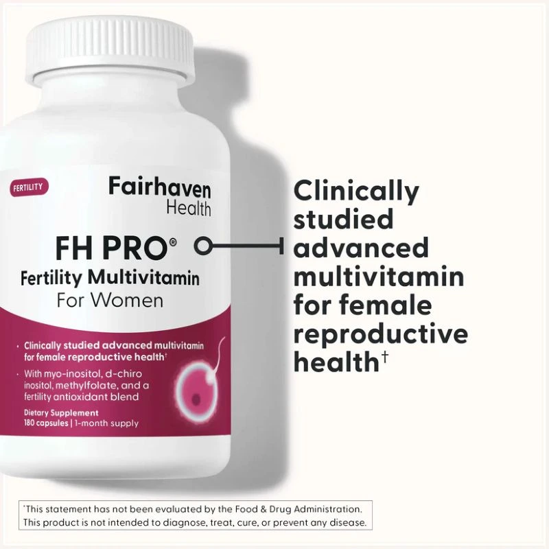 Fairhaven Fh Pro Fertility Multivitamin For Women – Egg Quality &Amp; Cycle Support – 180 Capsules - Recs-Medix Fh pro for women – female fertility and reproductive health supplement