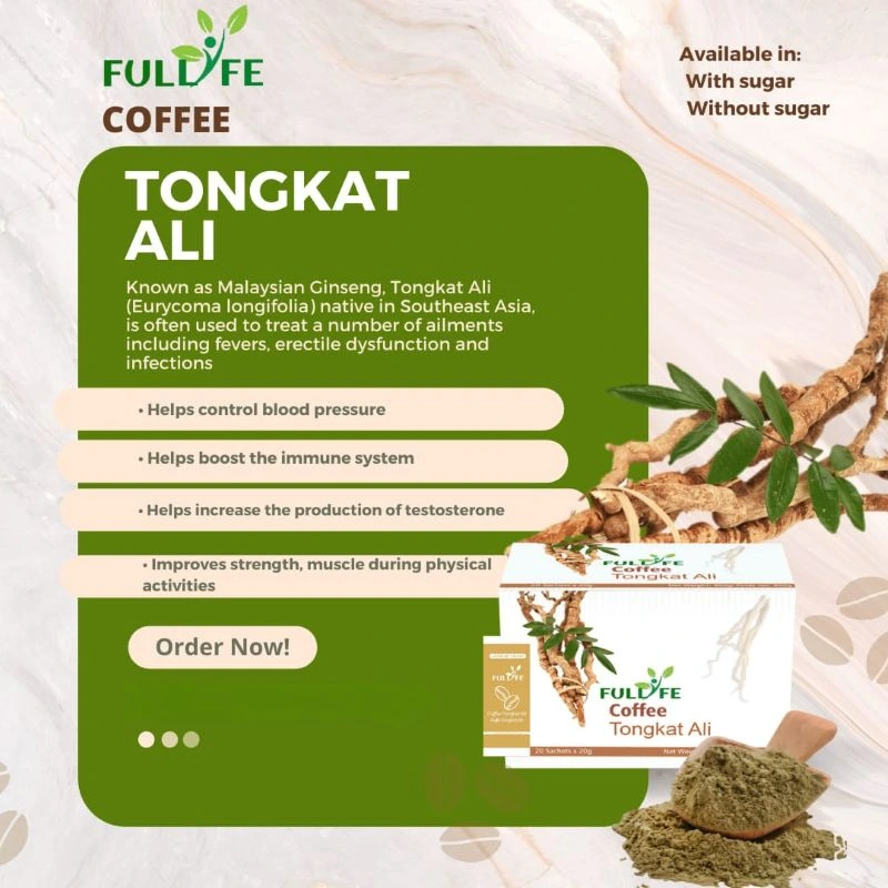 Fullife Tongkat Ali Coffee – Men'S Vitality Support – 20 Sachets - Recs-Medix Fullife tongkat ali coffee – boost energy, vitality, and libido