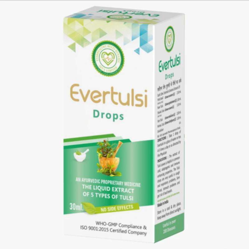 Everhealthy Evertulsi Drops – Tulsi Extract For Cough &Amp; Respiratory Support – 30Ml - Recs-Medix Everhealthy evertulsi drop – herbal relief for cough, cold, and respiratory wellness