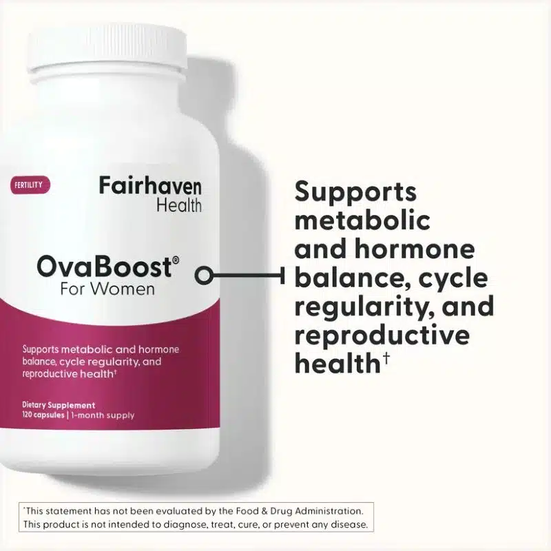 Fairhaven Ovaboost For Women – Myo-Inositol, Coq10 &Amp; Melatonin Fertility Supplement – 120 Capsul - Recs-Medix Fairhaven ovaboost - natural women's fertility supplement for egg quality