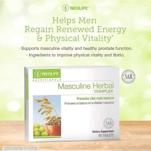 Neolife Masculine Herbal Complex — Men'S Vitality Support — 60 Tablets - Recs-Medix Maculine herbal complex