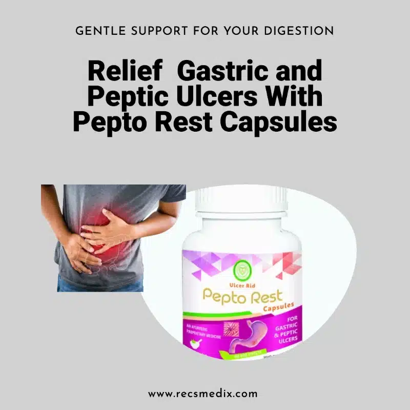 Everhealthy Pepto Rest Capsules – Gastric &Amp; Peptic Ulcer Relief – 1–2 Caps Twice Daily – 60 Capsules - Recs-Medix Everhealthy pepto rest capsules – natural relief for ulcers, gastritis, and acid reflux
