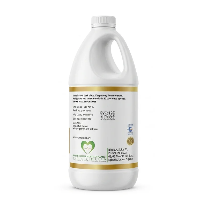 Everhealthy Dura Vine Juice — Ayurvedic Digestive Support — Amla, Harad &Amp; Baheda — 500Ml - Recs-Medix Everhealthy dura vine juice 500ml manufacturing and storage information