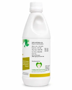 Everhealthy Espi Hist Syrup back label with manufacturer information