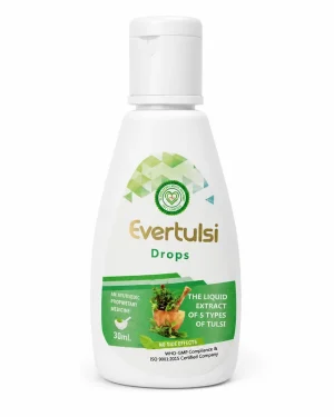 Everhealthy Evertulsi Drops 30ml Ayurvedic Tulsi liquid bottle