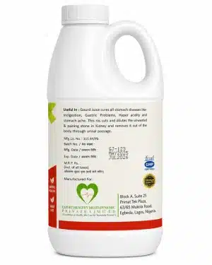 Everhealthy Gourd Juice 500ml back label with usage and manufacturer details