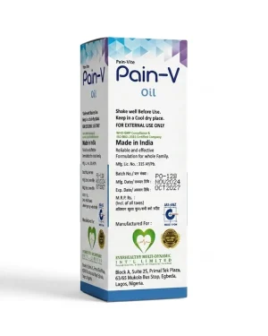 Everhealthy Pain-V Oil ingredients and directions label