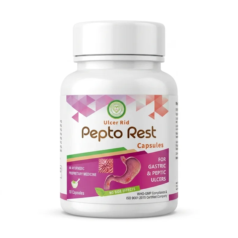 Everhealthy Pepto Rest Capsules – Gastric &Amp; Peptic Ulcer Relief – 1–2 Caps Twice Daily – 60 Capsules - Recs-Medix Everhealthy pepto rest capsules 60 capsules – ayurvedic gastric & peptic ulcer relief