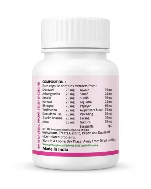Everhealthy Pepto Rest Capsules Full Ingredient Composition Label