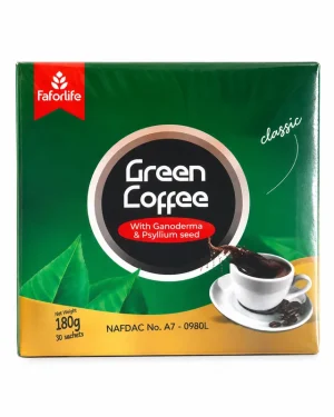 Faforlife Green Coffee with Ganoderma and Psyllium Seed 30 sachets