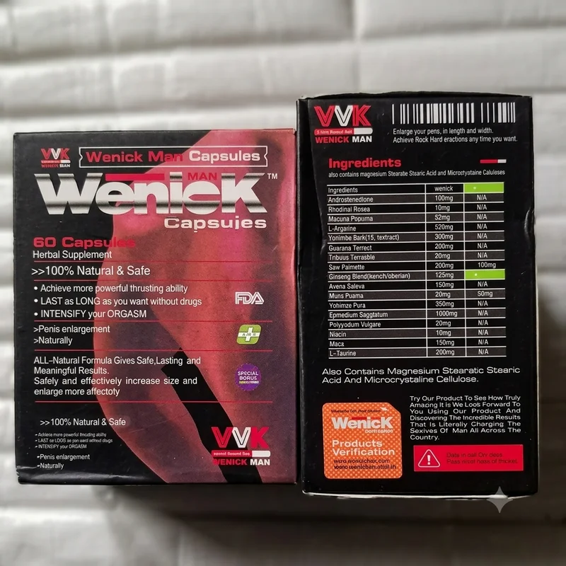 Wenick Man Capsules – Male Vitality And Stamina Support – 60 Capsules - Recs-Medix Wenick man capsules – male vitality and stamina support – 60 capsules - image 3