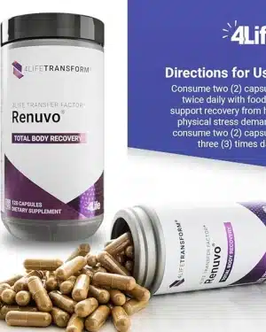 Transfer Factor Renuvo Capsule for immune support and anti-aging.