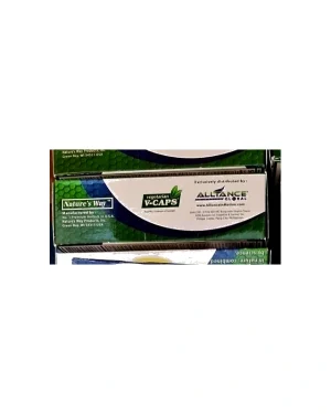 Alliance C24/7 Natura-Ceutical side panel showing vegetarian V-caps and branding
