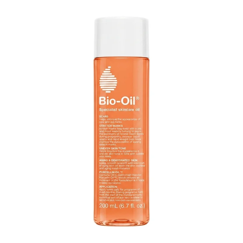 Bio-Oil Skincare Oil (Original) – Scar, Stretch Mark &Amp; Skin Tone Care - Recs-Medix Bio-oil skincare oil 200ml bottle on a white background, specialist body oil for scars, stretch marks and dehydrated skin.