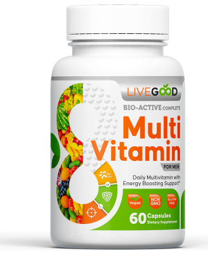 LiveGood Bio-Active Complete Multi-Vitamin For Men 60-capsule bottle