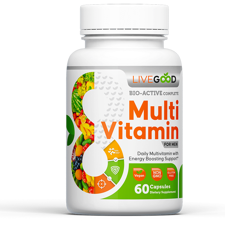 Livegood Bio-Active Complete Multi-Vitamin For Men – 60 Capsules - Recs-Medix Livegood bio-active complete multi-vitamin for men 60-capsule bottle