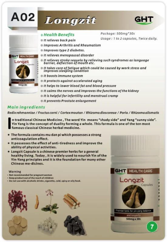 Ght Longzit Capsule – Yin-Yang Balance &Amp; Vitality Support – 500 Mg – 30 Capsules - Recs-Medix Longzit capsule – natural herbal remedy for prostate, arthritis, diabetes, and menopause support
