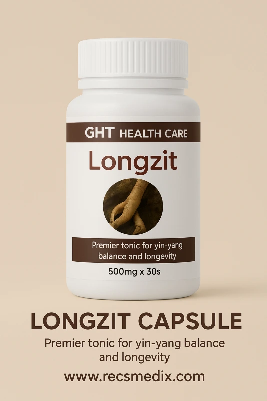 Ght Longzit Capsule – Yin-Yang Balance &Amp; Vitality Support – 500 Mg – 30 Capsules - Recs-Medix Longzit capsule – natural herbal remedy for prostate, arthritis, diabetes, and menopause support