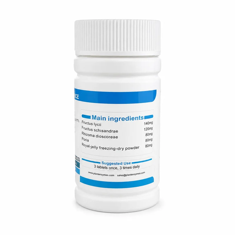 Ght Sto Care Tablets – Stomach &Amp; Digestive Support – 500Mg – 100 Tablets - Recs-Medix Ght sto care tablets ingredients panel listing fructus lycii, schisandra, dioscorea, poria and royal jelly on a white bottle, for digestive wellbeing