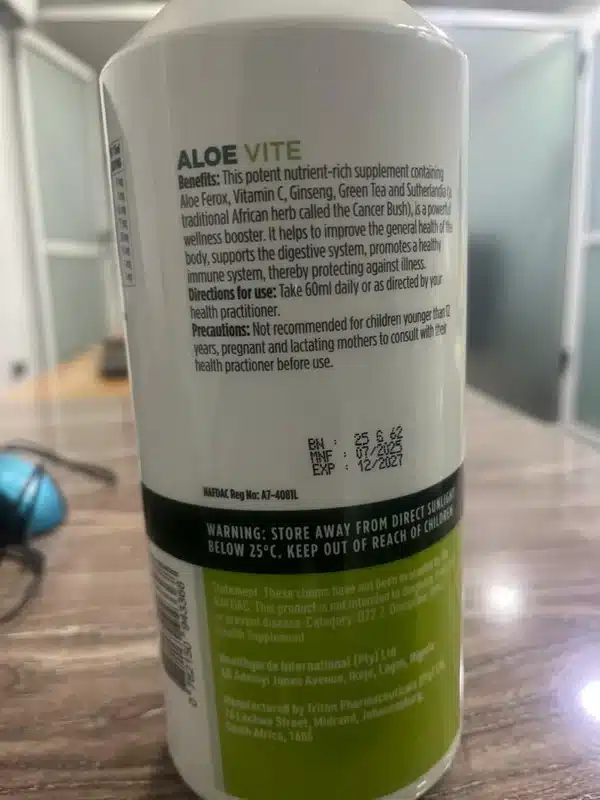 Healthgarde Aloe Vite – Immune &Amp; Digestive Support – 60Ml Daily – 1 Litre - Recs-Medix Healthgarde aloe vite – immune & digestive support – 60ml daily – 1 lit