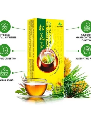 Green World Pine Pollen Tea – Superfood Herbal Tea for Vitality and Immune Support