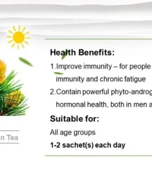 Green World Pine Pollen Tea – Superfood Herbal Tea for Vitality and Immune Support