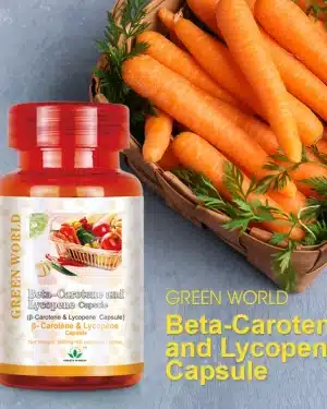 Green World Beta-Carotene & Lycopene Capsule 500mg 60 Capsules for eye (vision) and antioxidant support