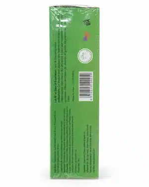 Green World Clear Lung Tea 4g x 16 sachets side panel with barcode and product details for respiratory wellness tea
