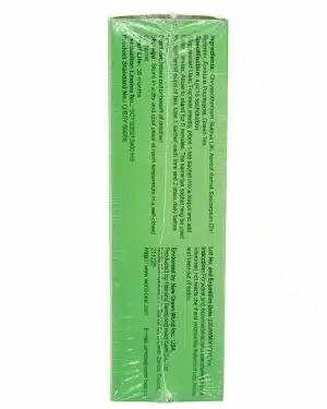Green World Clear Lung Tea 4g x 16 sachets side panel showing ingredients and brewing directions