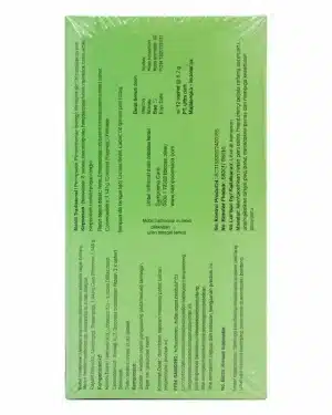 Green World Clear Lung Tea 4g x 16 sachets label information panel showing product details and storage guidance