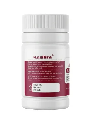 Kedi Magilim Capsule back label showing storage instructions, suggested use of four capsules three times daily, and batch and expiry dates.
