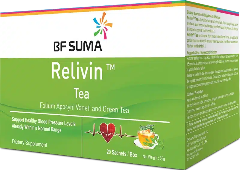 Bf Suma Relivin Tea – Cardiovascular Wellness Support – 20 Teabags - Recs-Medix Bf suma relivin tea cardiovascular wellness herbal tea 20 teabags