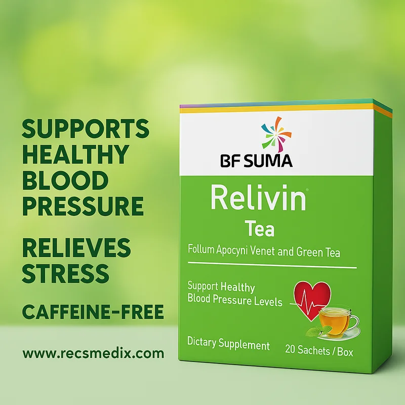 Bf Suma Relivin Tea – Cardiovascular Wellness Support – 20 Teabags - Recs-Medix Bf suma relivin tea for stress relief and blood pressure support