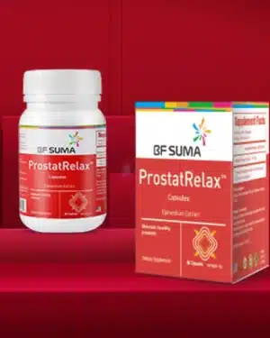 BF SUMA ProstatRelax Capsules for prostate health and fertility support in men.
