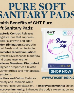 GHT Pure Soft Sanitary Pads – Anti-Bacterial, Odor-Free, and Comfortable Protection