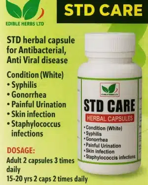STD Care Capsule - Herbal Treatment for Gonorrhea, Syphilis, and Candidiasis
