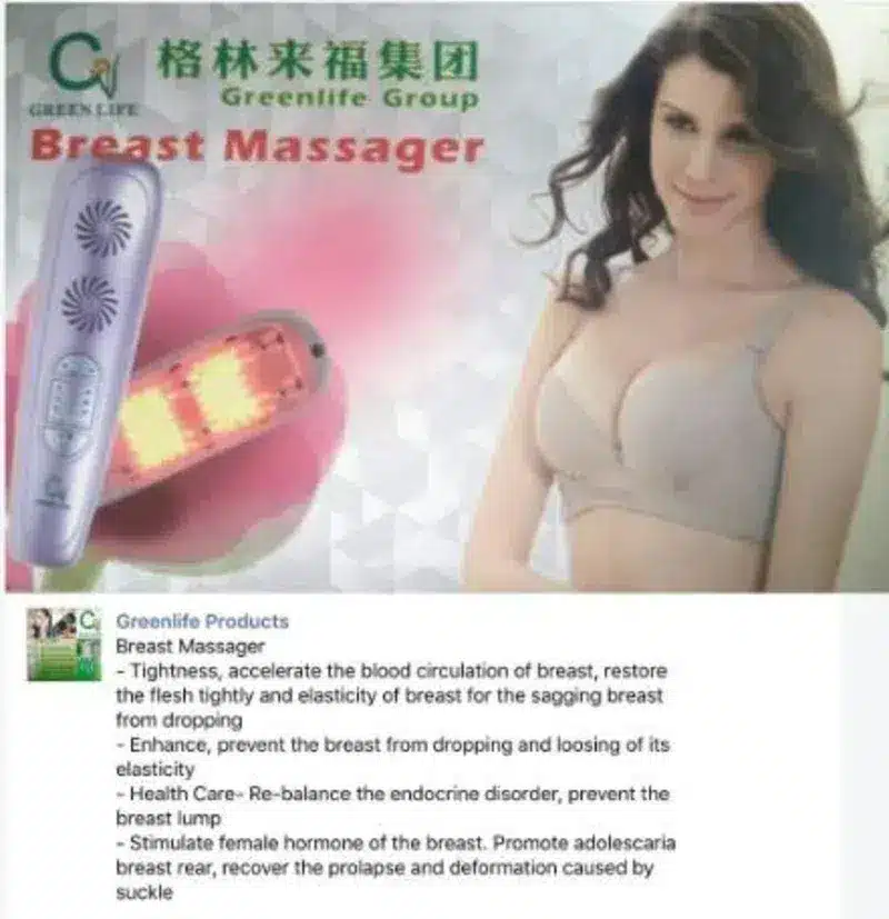 Greenlife Breast Massager – Bust Care &Amp; Comfort Support – 1 Unit - Recs-Medix Greenlife breast massager – bust care & comfort support – 1 unit - image 2