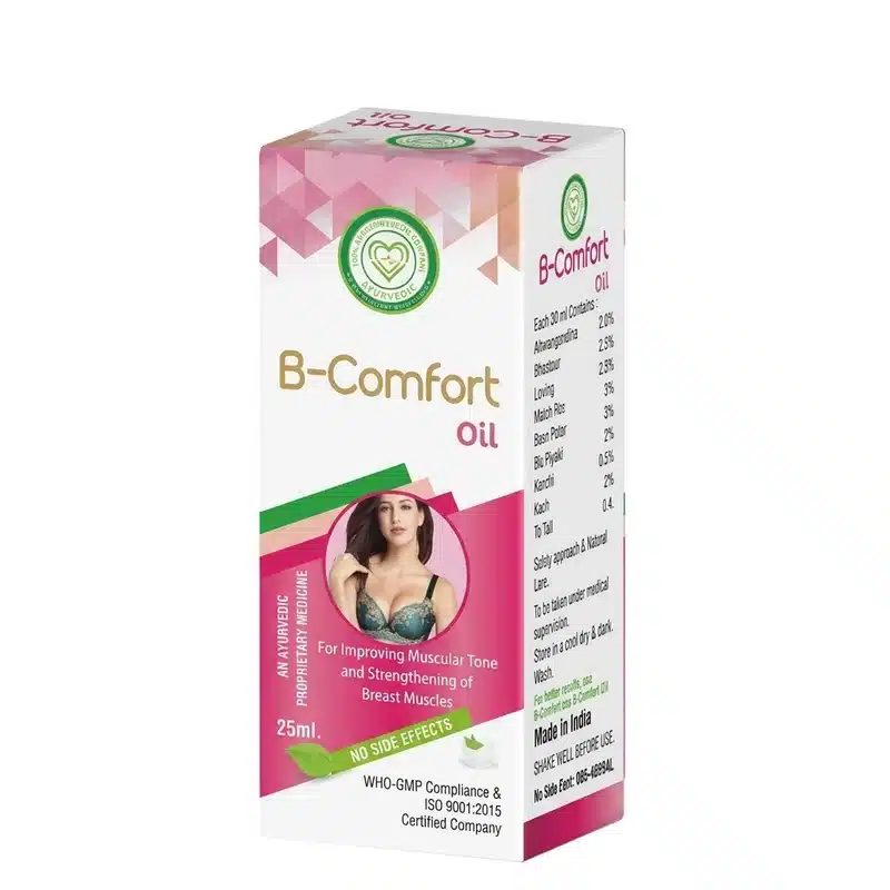 Everhealthy B-Comfort Oil – Breast Skin Firming Support – Topical Oil – 25 Ml - Recs-Medix Everhealthy b-comfort oil 25 ml – ayurvedic breast firming and skin nourishing oil