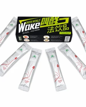Green World WAKE JQQ Drink box with six sachets for daily liver wellness and after-alcohol support