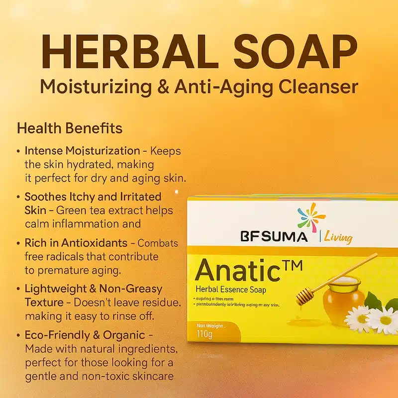 Bf Suma Anatic Herbal Essence Soap – Herbal Cleansing Bar – 110G - Recs-Medix Anatic herbal essence soap - moisturizing and anti-aging soap by bf suma.