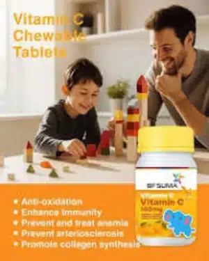 BF Suma Vitamin C Chewable Tablets supports immune function in kids and teenagers.