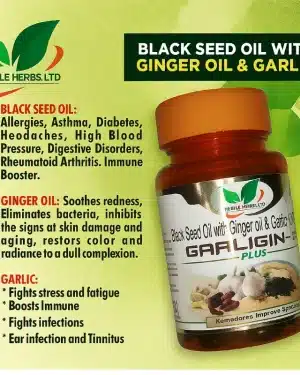 Edible Herbs Garligin-K – Herbal Blackseed, Ginger, and Garlic Immune Booster