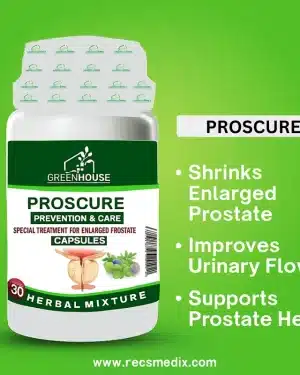 Proscure Capsules - Herbal Remedy for Prostate Enlargement