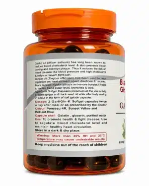Garligin-K back label showing NAFDAC registration number A7-01565