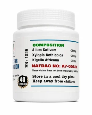 Edible Herbs Herbal for Hypertension TORO composition label with NAFDAC A7-0663L