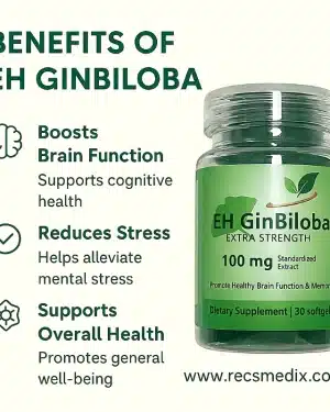 EH Gin Biloba – Cognitive, Stress, and Eye Health Supplement