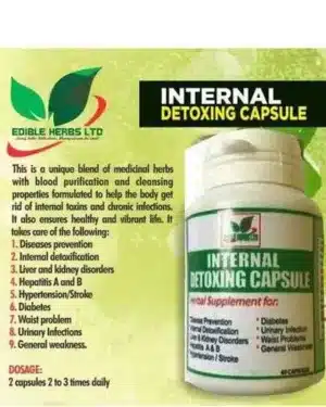 Internal Detoxing Capsule – Herbal Body Cleanser and Immunity Booster
