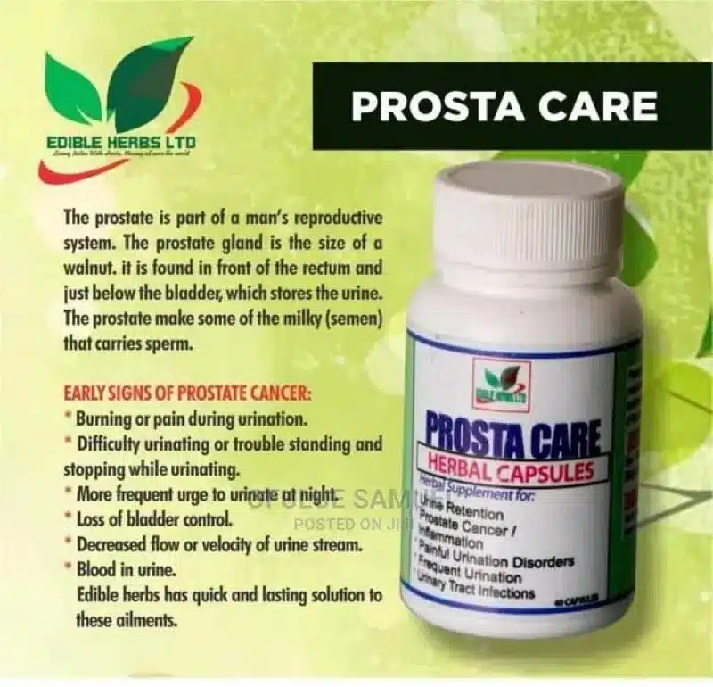 Ediherb Pros – Prostate &Amp; Urinary Health Support – 40 Capsules - Recs-Medix Ehl prosta care capsules – herbal supplement for prostate and urinary health