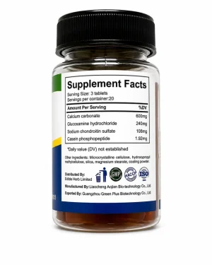 Edible Herbs Adisamin supplement facts label showing ingredients and dosage