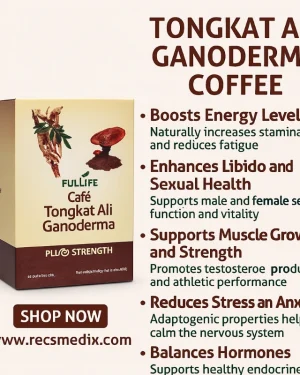 FuLLife Tongkat Ali Ganoderma Coffee – Boost Energy, Libido, and Vitality
